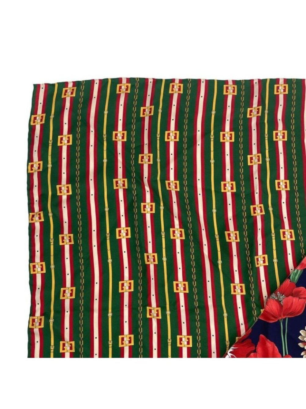 Gucci Silk Flora Scarf Floral Pattern Red - Picture 4 of 9